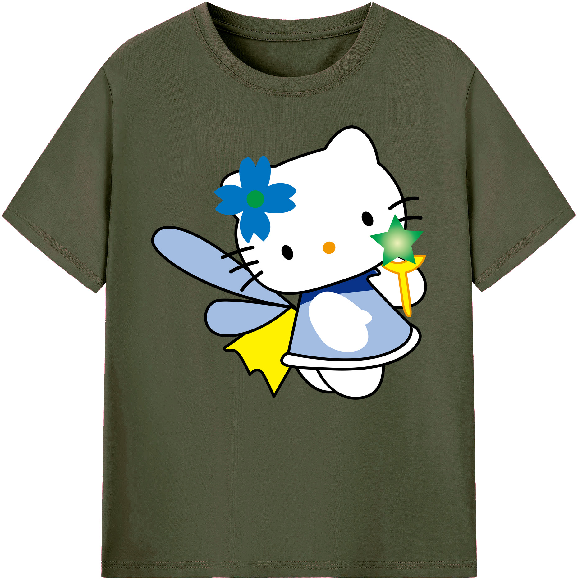 （画像用） Hello Kitty ハローキティ 綿100％ メンズ半袖Tシャツ｜肌触りやわらか＆通気性